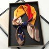 Satin Square Scarf 70cm (27.6 in) Silk-Look Polyester Neck & Hair Tie Bandana for Women Floral Headscarf Hijab