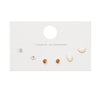 S925 Silver Needle Mini Stud Earrings Set for Women and Girls, Cute Geometric Fashion Jewelry Gift