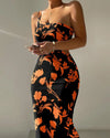 Ombre One-Shoulder Tie-Dye Ribbed Bodycon Midi Dress for Women — Sleeveless Cutout