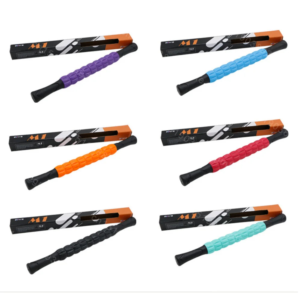 Yoga Massage Stick Roller - Portable Deep Muscle Massage Stick for Soreness Relief & Fascia Release