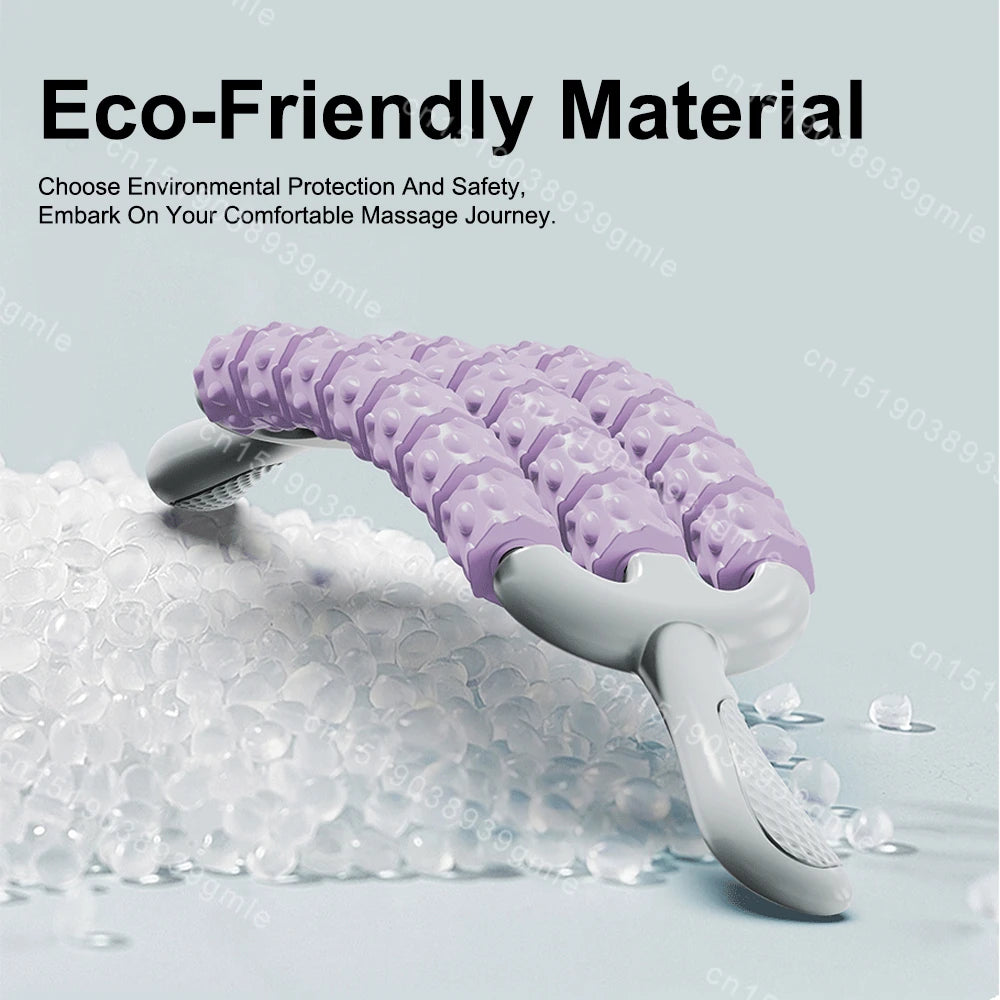 Handheld Muscle Roller Stick – Portable Manual Massage Tool for Back, Waist & Fitness