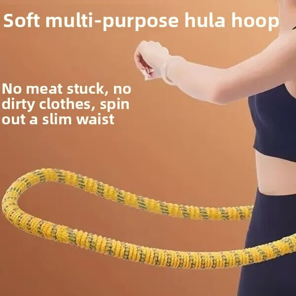 Soft Spring Hula Hoop for Weight Loss - Slimming Waist & Belly Fitness Hoop for Home Cardio