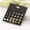 Pearl Geometric Stud Earrings for Women – Round Circle Zinc Alloy Wedding & Party Jewelry