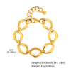 Chunky Toggle Link Bracelet for Women, Stainless Steel Gold and Silver Plated, Tarnish-Resistant