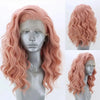 Short Wavy Lace Front Synthetic Wig for Women — 12–18 in (30–46 cm) Cosplay Bob in Silver, Brown, Pink, Blue