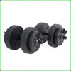 Adjustable 40 lb (18 kg) Vinyl-Coated Dumbbell Set — 14-Piece Home Gym Weights