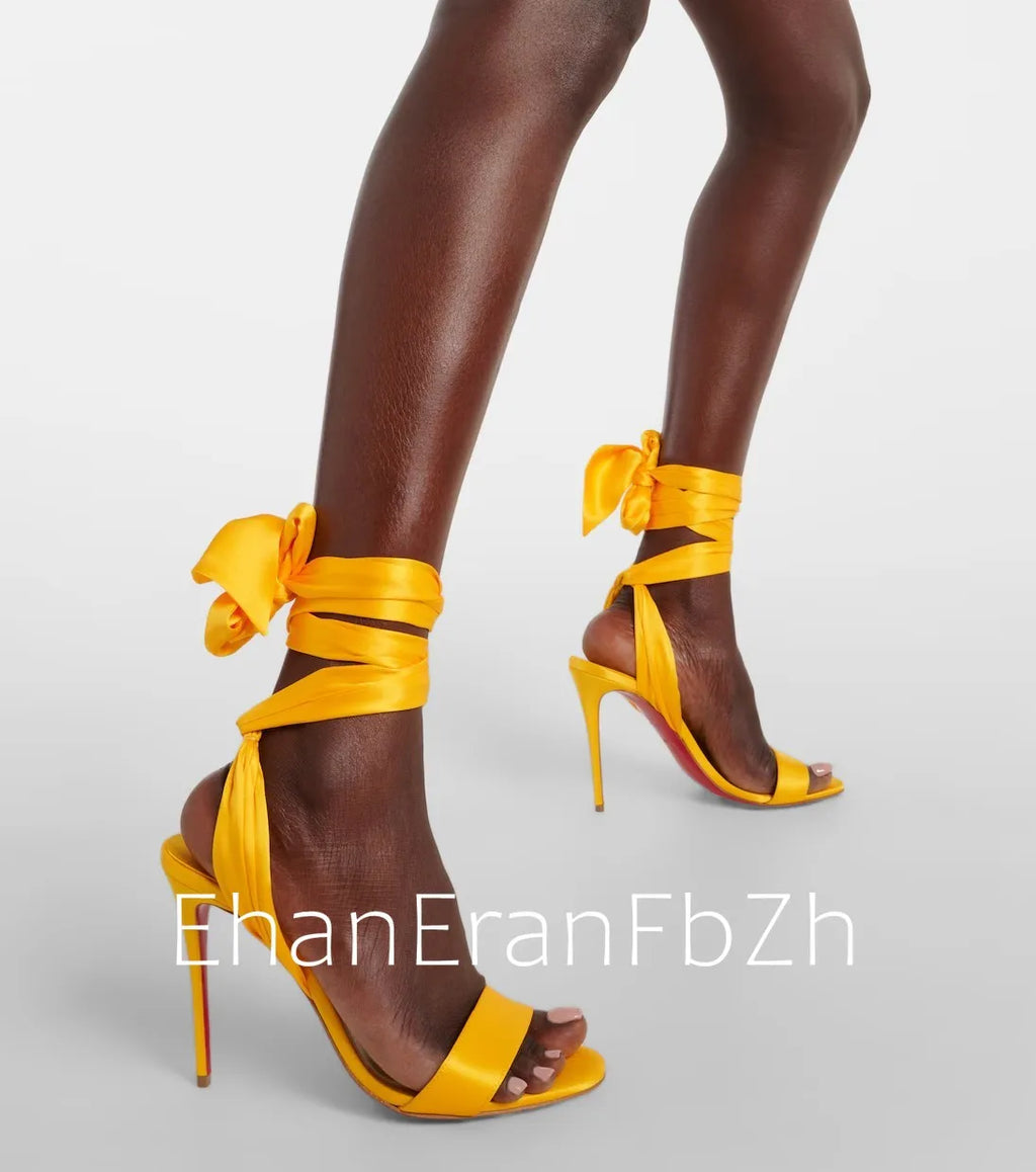 Women's Ankle Strap Stiletto Sandals 8 cm (3.15 in) High Heels Microfiber Wedding & Party Shoes