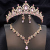 Opal Blue Bridal Tiara Jewelry Set – Crown, Necklace & Earrings for Wedding, Prom & Pageant