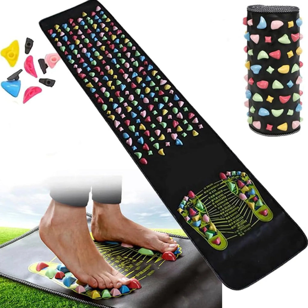 Acupressure Foot Massage Mat – Reflexology Walking Pressure Pad for Pain Relief – 3 Sizes (35 x 35 cm / 13.8 x 13.8 in, 120 x 35 cm / 47.2 x 13.8 in, 175 x 35 cm / 68.9 x 13.8 in)