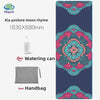 Suede Chamois Yoga Mat 183 x 68 cm (72 x 26.8 in) - Portable Foldable Non‑Slip Exercise Mat for Yoga, Dance & Jump Rope