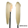 Long Ombre Blonde Synthetic Clip-In Braided Wavy Ponytail Hairpiece — Black to Brown Hair Extension