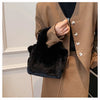 IMYOK Faux Fur Plush Shoulder & Crossbody Tote Bag — Soft Women's Casual Fashion Handbag (Small & Large)