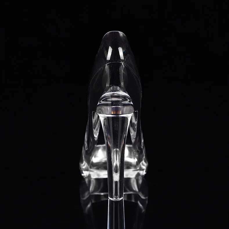 Cinderella Crystal Shoe Miniature Ornament - Acrylic High Heel Figurine for Kids Birthday, Wedding & Home Decor