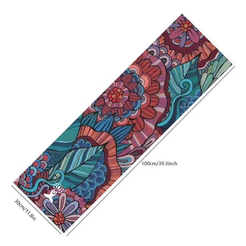 30 x 100 cm (11.8 x 39.3 in) Cooling Yoga Towel – Double-Layer Non-Slip Quick-Dry Pilates Mat Protector