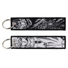 Anime Embroidered Keychain Double-Sided Key Fob 3 x 13 cm (1.2 x 5.1 in) for Backpacks Cars Motorcycles Gift