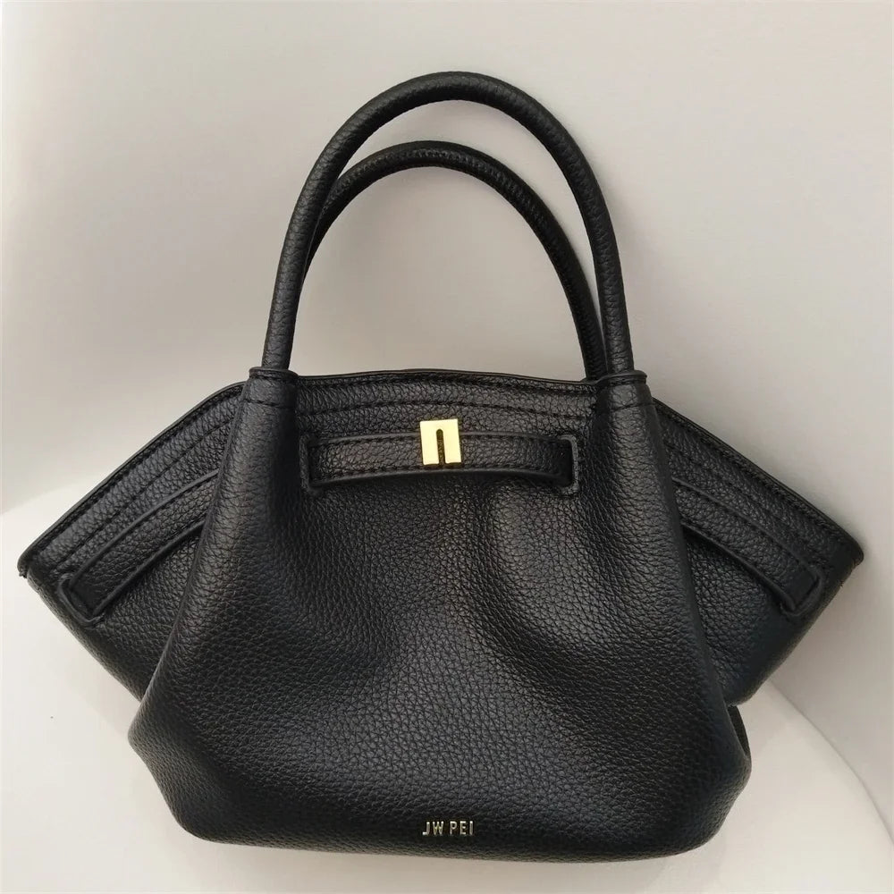 JW PEI Hana Women's Genuine Leather Dumpling Bag Brown Mini Crossbody Shoulder Tote