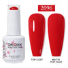 Red Semi-Permanent UV Gel Nail Polish 15ml (0.5 fl oz) Top & Base Hybrid