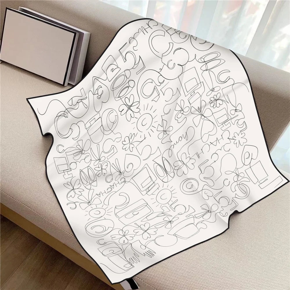 Twill Silk Square Scarf 90 x 90 cm (35.4 in) - Floral & Letter Print Women's Neck Kerchief Wrap