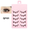 5 Pairs Manga Wispy Strip Lashes Soft Natural Long False Eyelashes for Anime Makeup