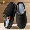 Women's Wedge House Slippers TPR Non-Slip Platform Plush Insole Warm Indoor Slippers