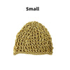 Women's Mesh Crochet Hair Net Snood Solid Color Sleeping Cap Turban - Small, Large