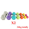 Hexagon Rubber-Coated Dumbbell for Women, Smooth Surface Built-In Iron Core — 0.5–5 kg (1.1–11 lb) Home Workout