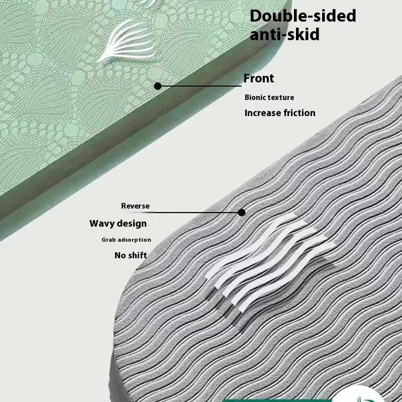 Foldable TPE Yoga Mat 72 x 24 in (183 x 61 cm) 4mm Thick Portable Anti-Slip Fitness & Kids Nap Mat