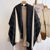 Soft Cashmere-Feel Plaid Winter Scarf Shawl Wrap Hijab Pashmina — 185 x 65 cm (72.8 x 25.6 in)