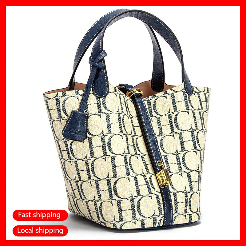 CHCH Large Capacity Women's Commuter Crossbody Shoulder Bag - Letter Print Bucket Tote