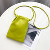 Women's Mini Drawstring Bucket Crossbody Bag - Candy Color Phone Shoulder Purse