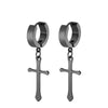 1 or 15-Pair Punk Gothic Stainless Steel Cross Stud Earrings for Men & Women Tragus Cartilage Daith Helix Piercing