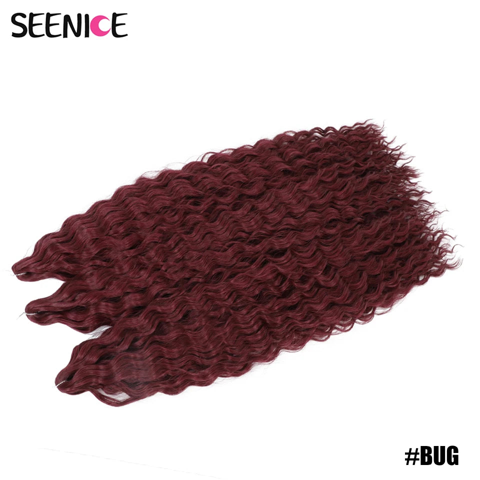 Ariel Water Wave Twist Crochet Braids – Ombre Synthetic Deep Wave Hair Extensions, 22 Inch (55 cm)