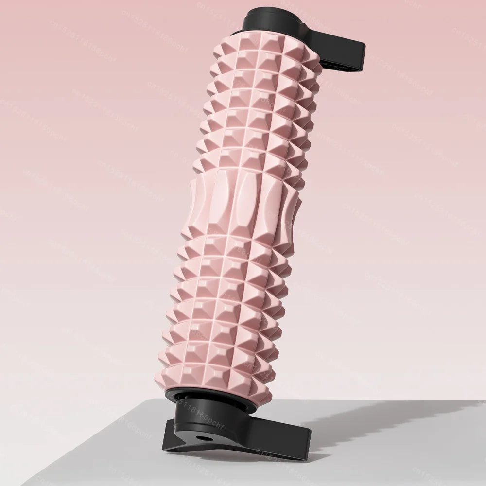 Deep Tissue Foam Roller 16.5 x 4.7 in (42 x 12 cm) with Stand - Non-Slip High-Load Massage Roller for Muscle Relief, Pilates & Yoga