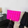 Quilted Cotton Cosmetic Bag — Square Makeup & Travel Toiletry Organizer (10.2×9.8×6.3 in / 26×25×16 cm)