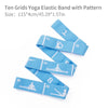 Multi-Functional Resistance Bands Yoga Strap, 8/10/12-Grid Elastic Exercise Bands (85–135 cm | 33–53 in) for Dance, Pilates & Gymnastics