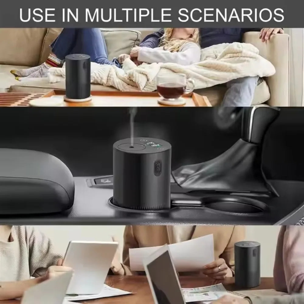 Rechargeable Portable Essential Oil Diffuser — Mini Electric Scent Air Freshener for Home, Office & Car