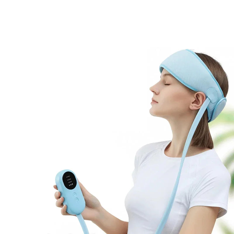 Electric Head & Scalp Massager — Airbag Pressure Massage with Heat Therapy and 360° Wrap for Deep Relaxation