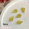 Flat Pearl & Rhinestone Nail Art Decorations - Metal Alloy Charms 1 Pack | Wreath Star Bow Butterfly Koi Manicure Accessories