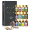 15-Piece Pure Essential Oils Set 5ml (0.17 fl oz) – Aromatherapy Oils for Diffusers, Humidifiers & Candle Making – Lavender, Vanilla, Peppermint, Rosemary