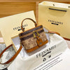 Minimalist Contrast Color Small Box Crossbody Bag for Women High-End Portable Satchel