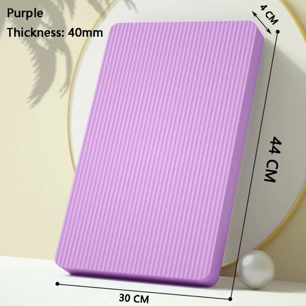 NBR Balance Pad for Yoga & Fitness – 44×30 cm (17.32×11.81 in), 2 cm or 4 cm Thick – Non-Slip Kneeling & Stability Cushion (Purple/Black)