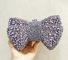 Rhinestone Evening Clutch with Bow - Multi-Color Bridal Wedding Party Handbag