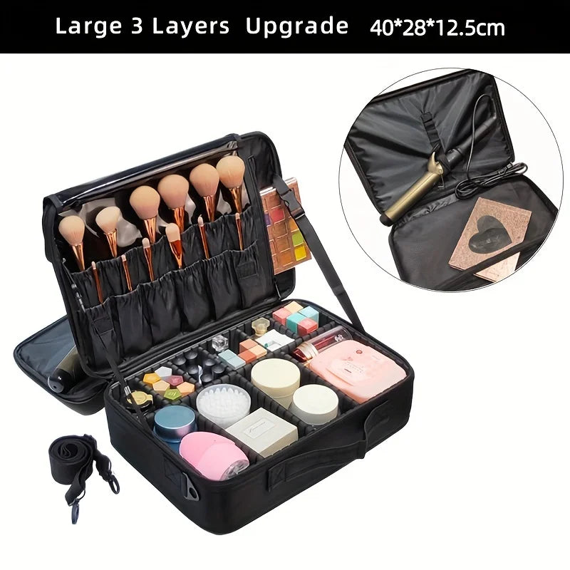 Oxford Fabric Makeup Bag for Women Professional Large-Capacity Travel Cosmetic Case