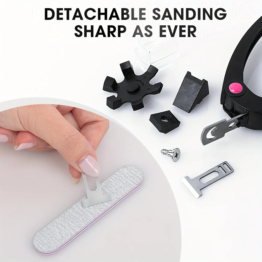 U-Shaped Nail Tip Cutter Trimmer for Acrylic False Nails - Adjustable Scissors with Stainless Steel File