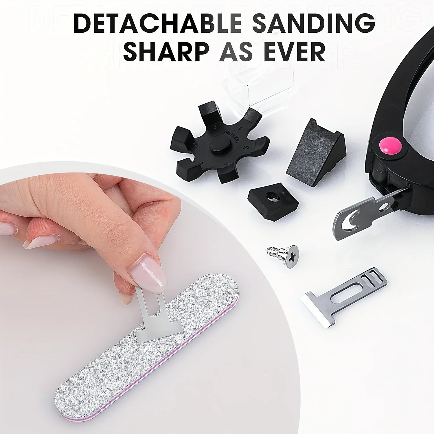 U-Shaped Nail Tip Cutter Trimmer for Acrylic False Nails - Adjustable Scissors with Stainless Steel File