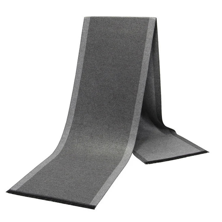 Men's Cashmere-Feel Scarf 180 x 31 cm (71 x 12 in) Plaid Stripe Pashmina Shawl Warm Winter