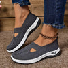 Breathable Mesh Slip-On Flats for Women — Lightweight Casual Loafers with EVA Insole (Plus Size EU 43)