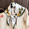 Satin-Look Square Scarf 27.6 x 27.6 in (70 x 70 cm) Cat Print Headscarf, Neck Wrap & Bandana for Women