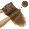 Natural Black Remy Clip-In Human Hair Extensions 7-Piece Set 12-24 in (30-60 cm)