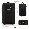 Expandable Foldable Spinner Luggage – Black Rolling Suitcase for Women & Men, Weekend Overnight Bag